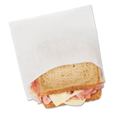Bagcraft Waxed Single-serve Bags, 6" X 6.5", White, 8,000-carton freeshipping - TVN Wholesale
